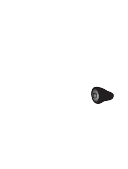 A drawing of an invisible hearing aid in the ear