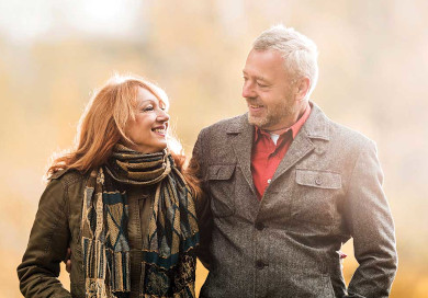 Couple walking